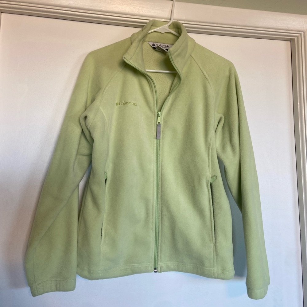 Green Columbia fleece jacket